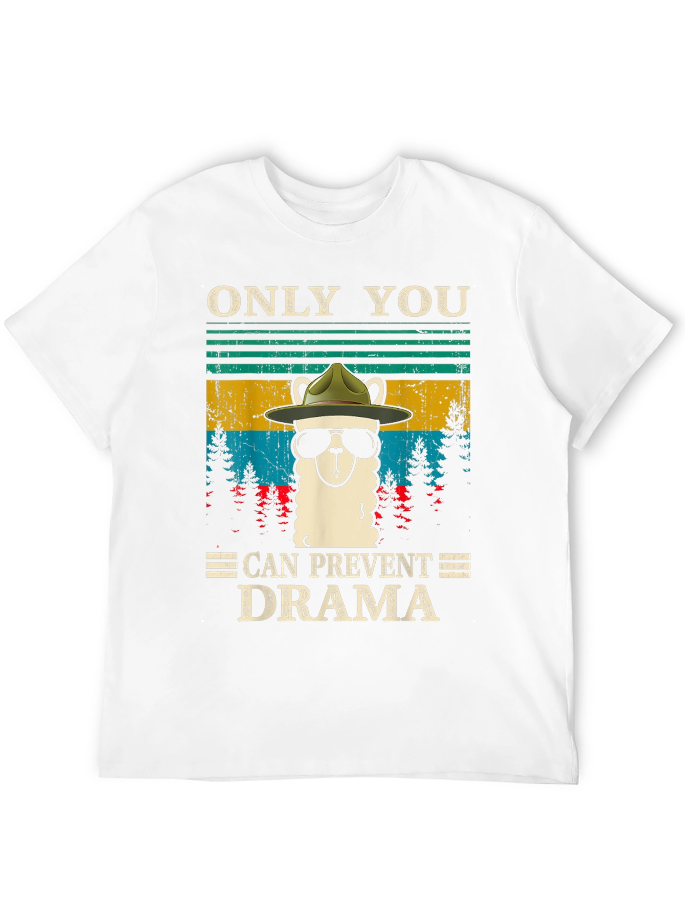 Black Llama Drama Prevention Graphic Tee view 12
