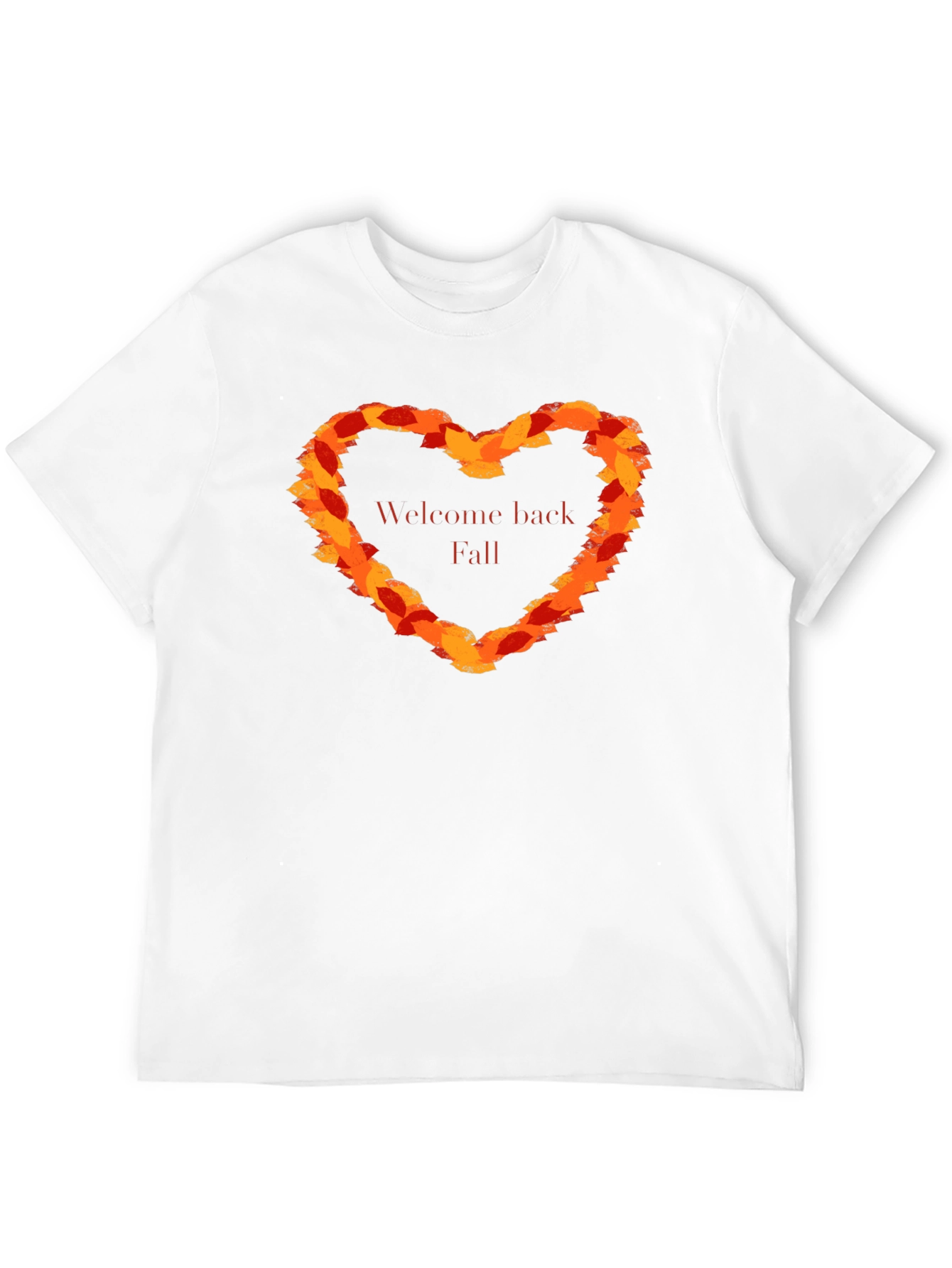 Black Welcome Back Fall Leaf Heart T-Shirt view 12