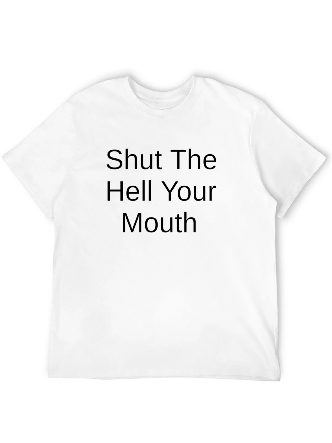 Black Shut The Hell Your Mouth Graphic Tee - Men's Black T-Shirt view 12
