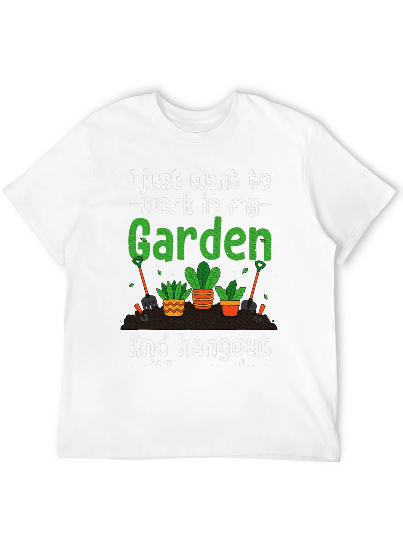 Black Gardening T-Shirt: Work In My Garden view 12
