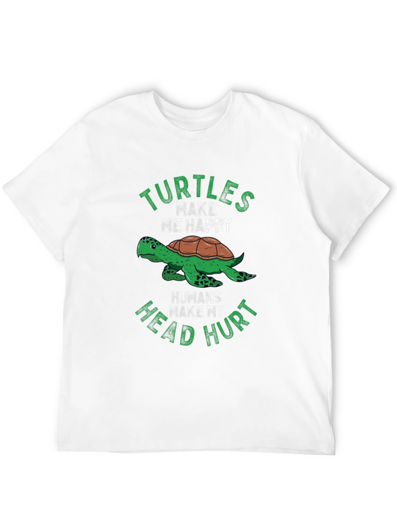 Black Funny Turtle T-Shirt - Turtles Make Me Happy Tee view 12