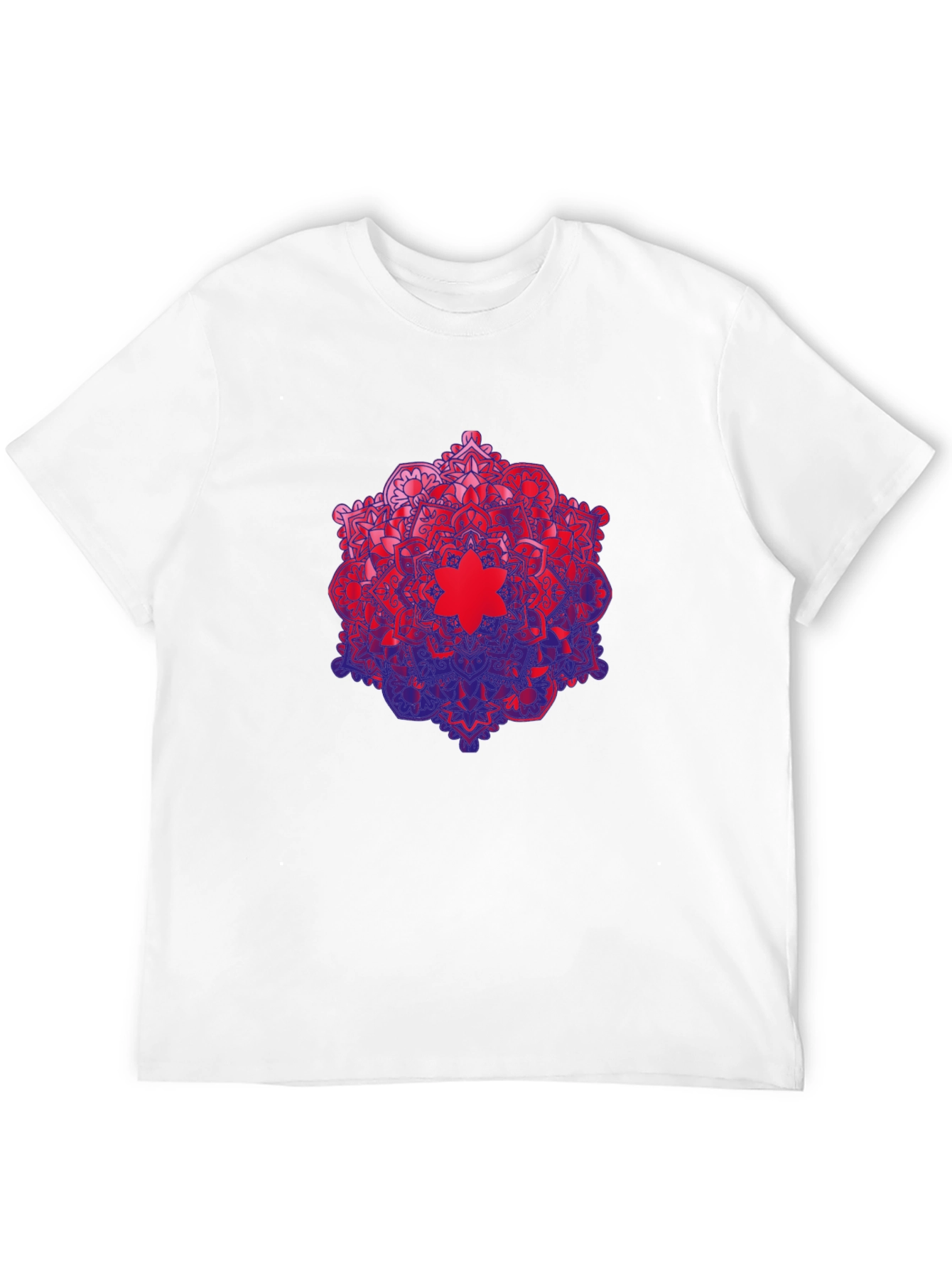 Black Geometric Mandala Graphic Black T-Shirt view 12