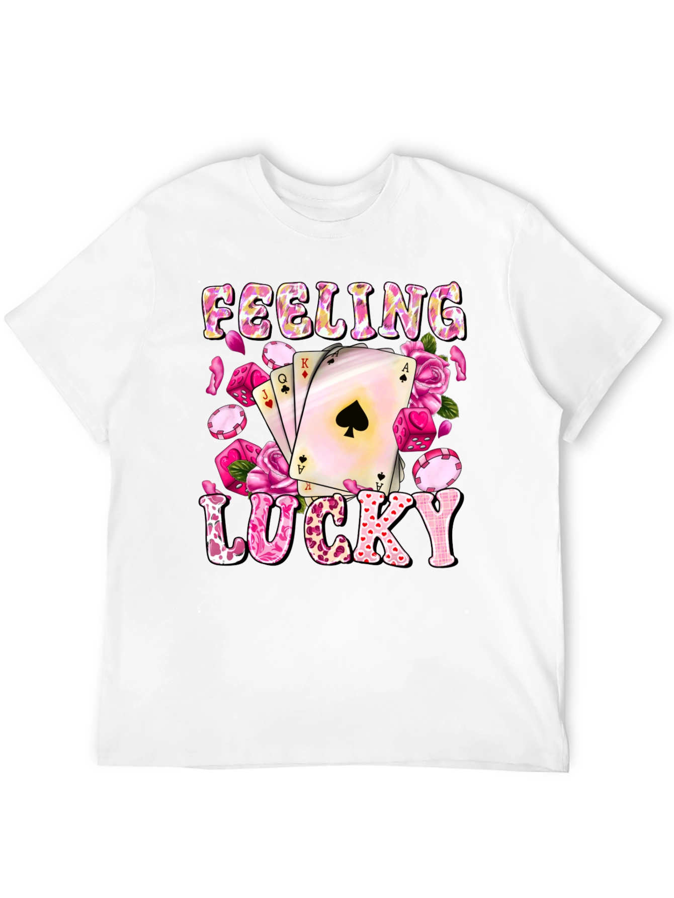 Feeling Lucky Poker Card Graphic Tee - 12