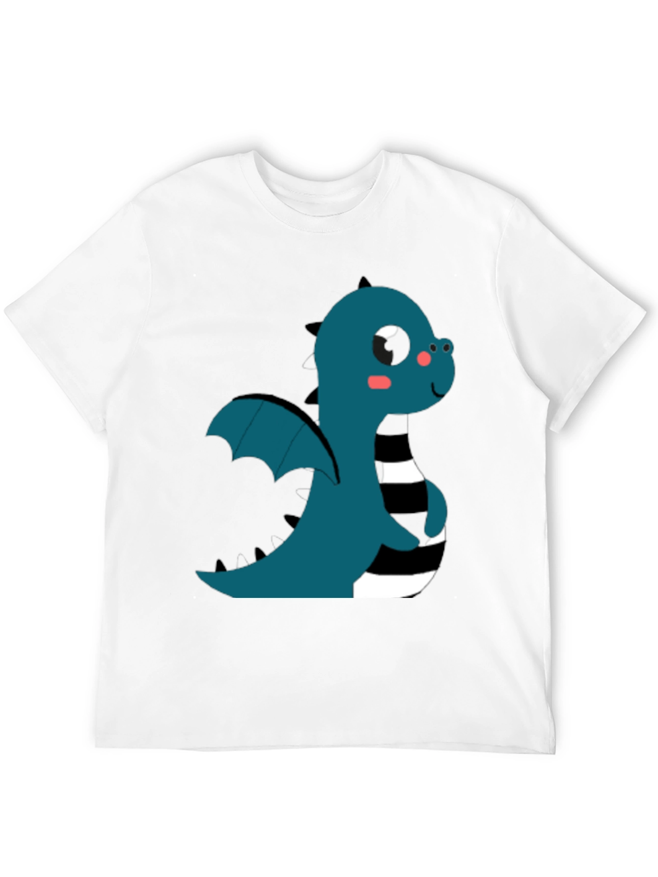 Black Cute Cartoon Dragon T-Shirt view 12