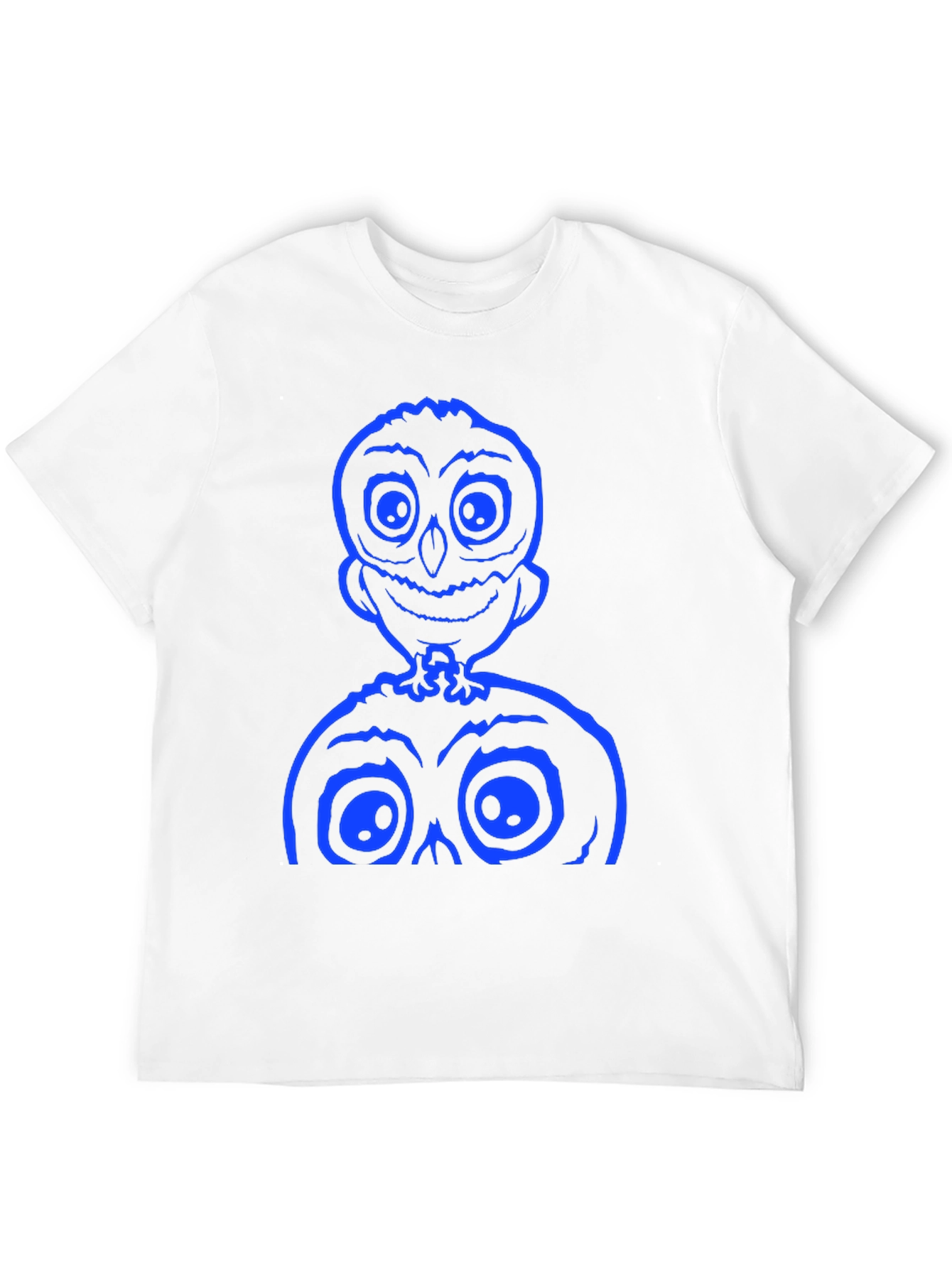 Black Spooky Cartoon Graphic Tee - Black Cotton Shirt view 12