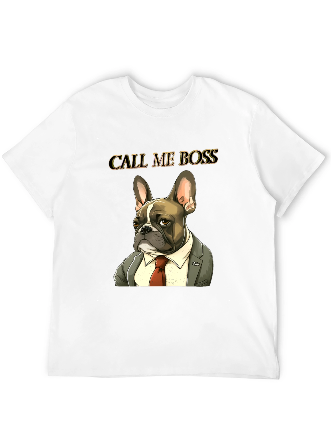 Black Call Me Boss Bulldog Graphic Tee - Black view 12