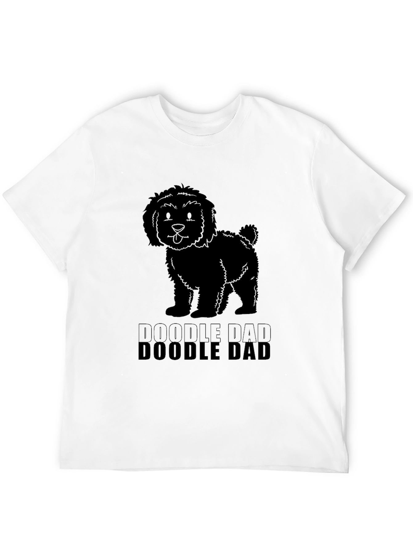 Black Doodle Dad Black T-Shirt view 12