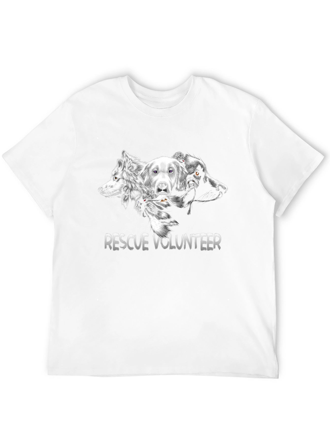 Black Rescue Volunteer Animal Lover T-Shirt view 12