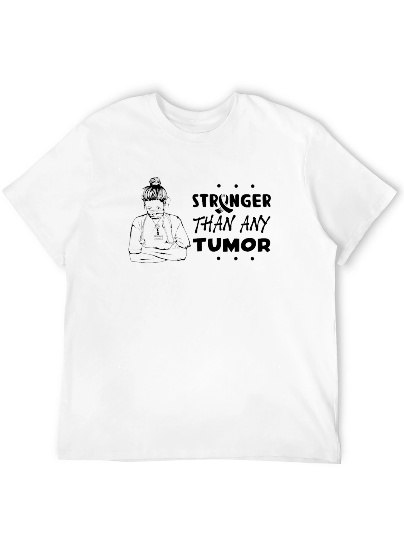 Black Stronger Than Any Tumor Graphic Tee view 12