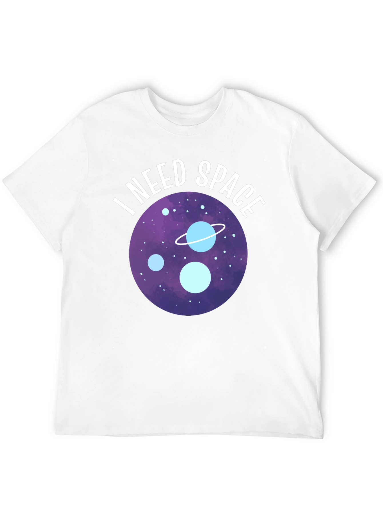 Black I Need Space Graphic T-Shirt - Black Crew Neck Tee view 12