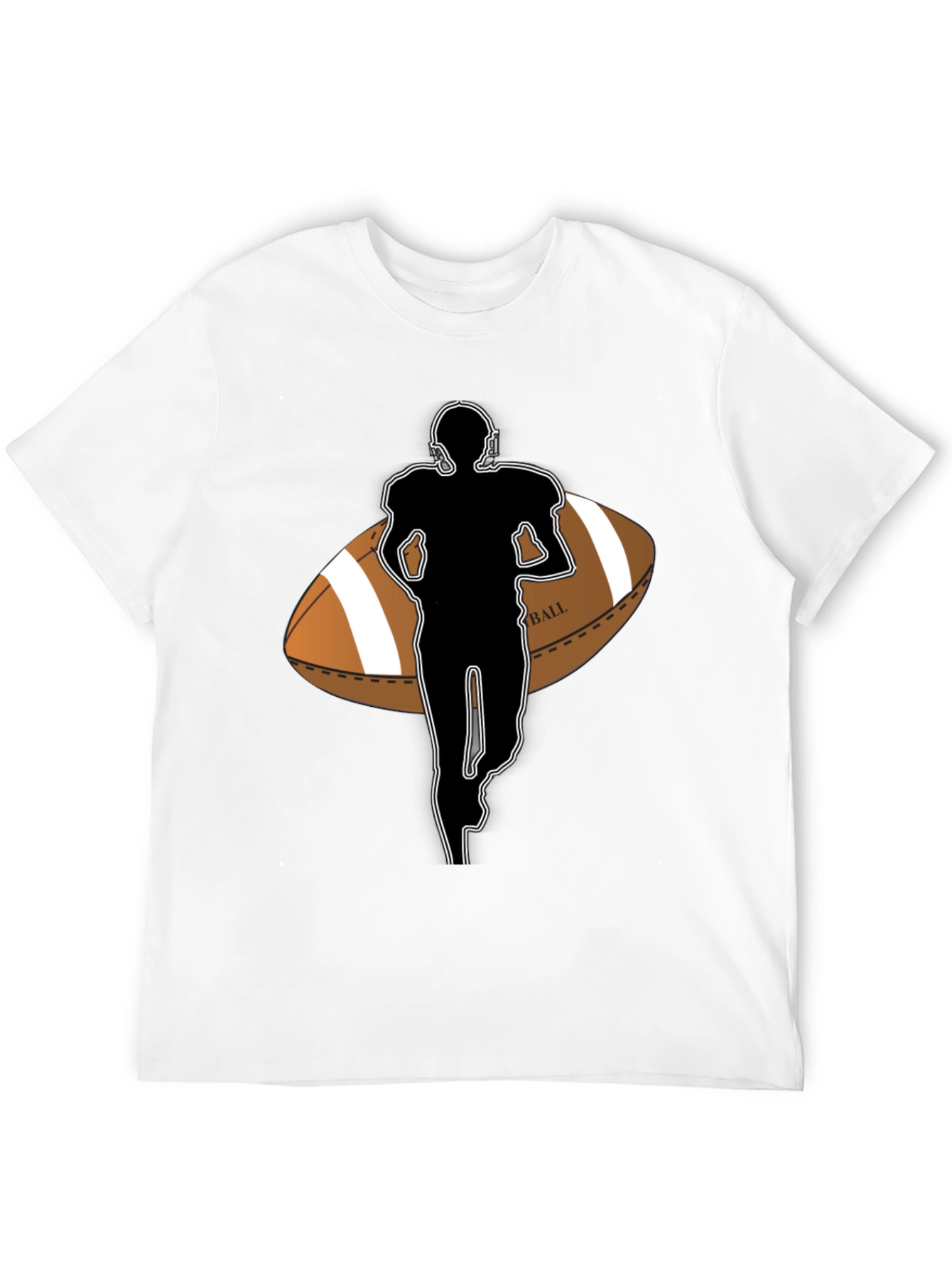 Black Football Player Graphic Tee view 12