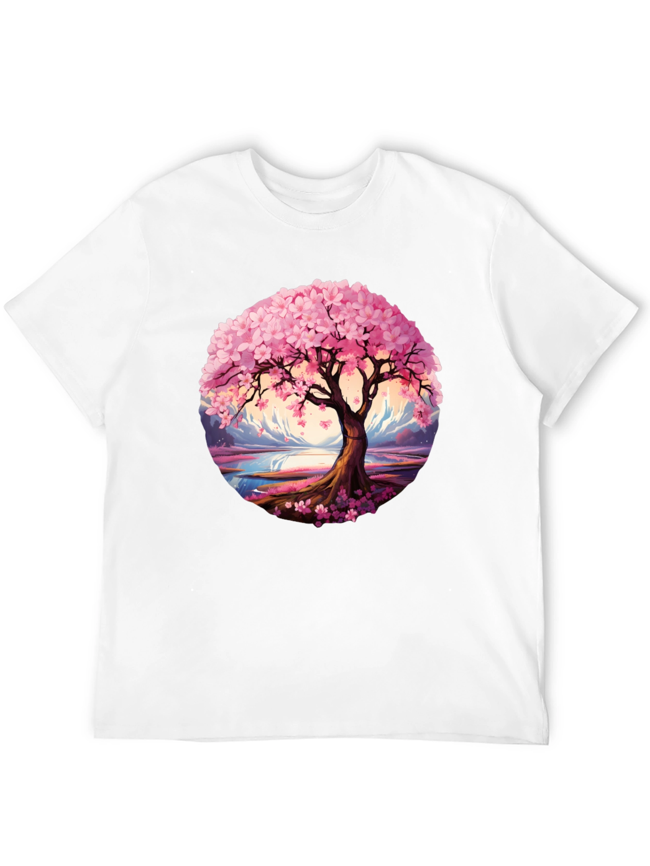 Black Cherry Blossom Tree Graphic Tee view 12