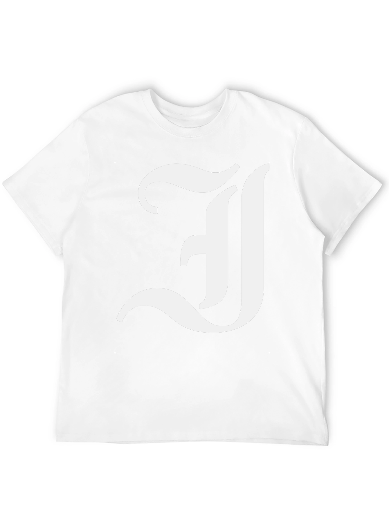 Black Letter J Graphic Tee - Black Cotton Blend Shirt view 12