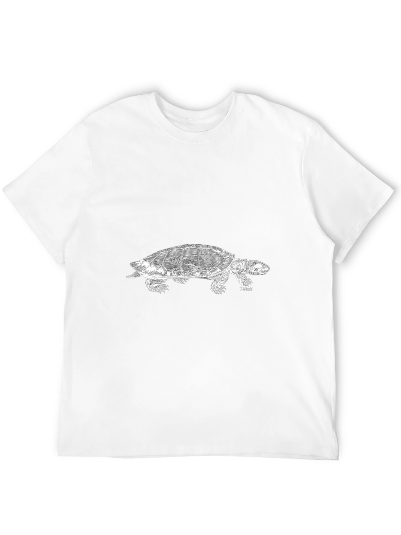 Black Black Turtle Graphic Tee - Cool Animal Design view 12