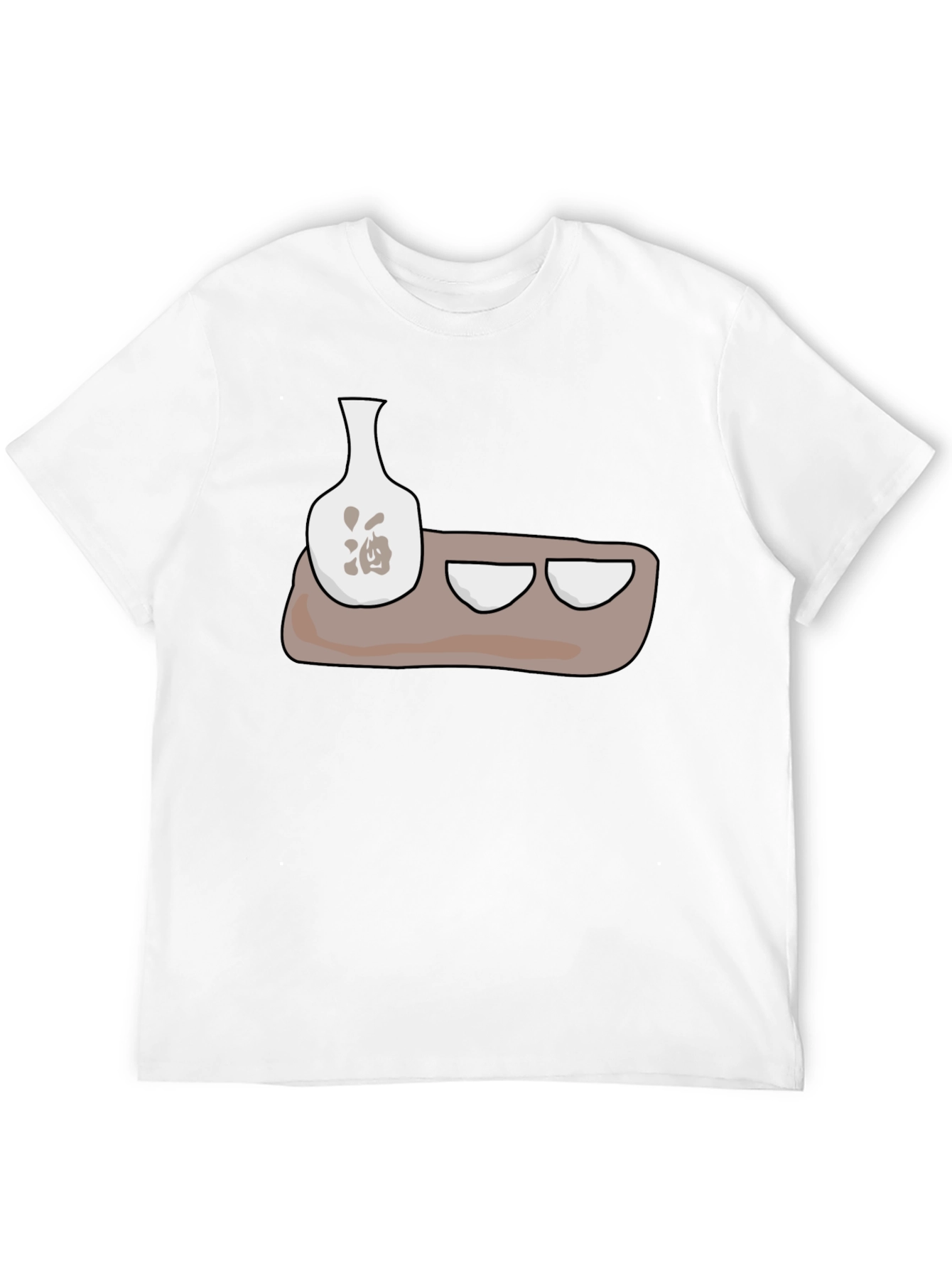 Black Sake Set Graphic T-Shirt - Black Cotton Blend view 12