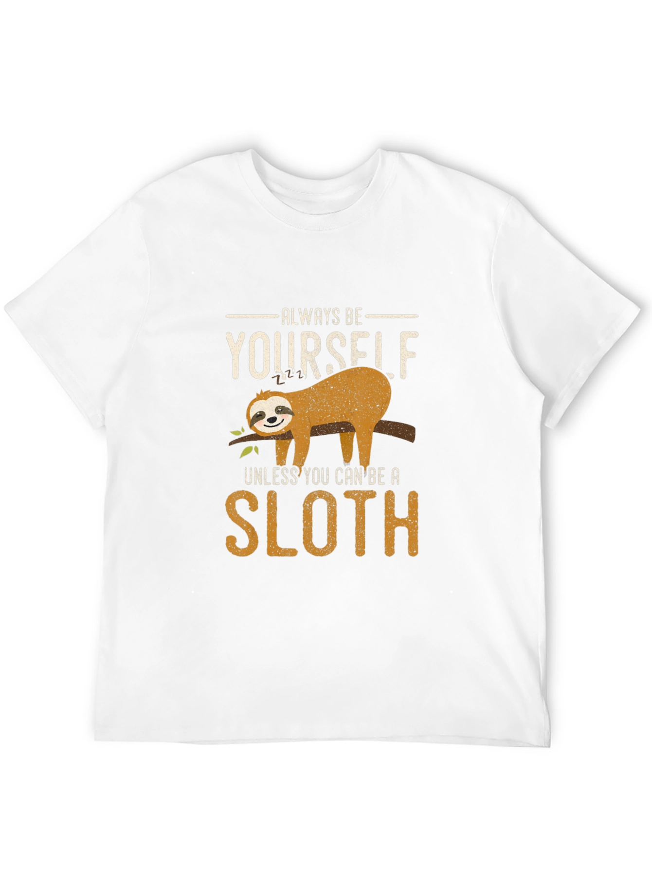 Black Always Be Yourself Sloth Graphic Tee view 12