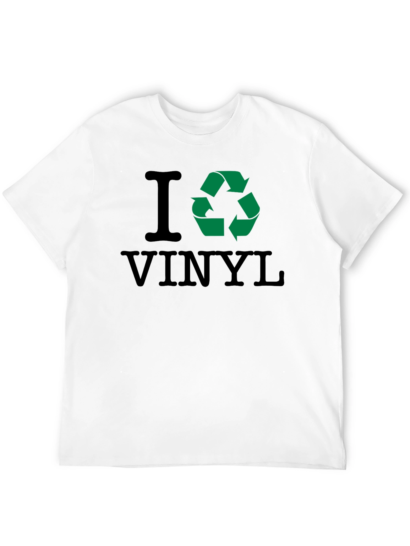 Black I Recycle Vinyl T-Shirt view 12
