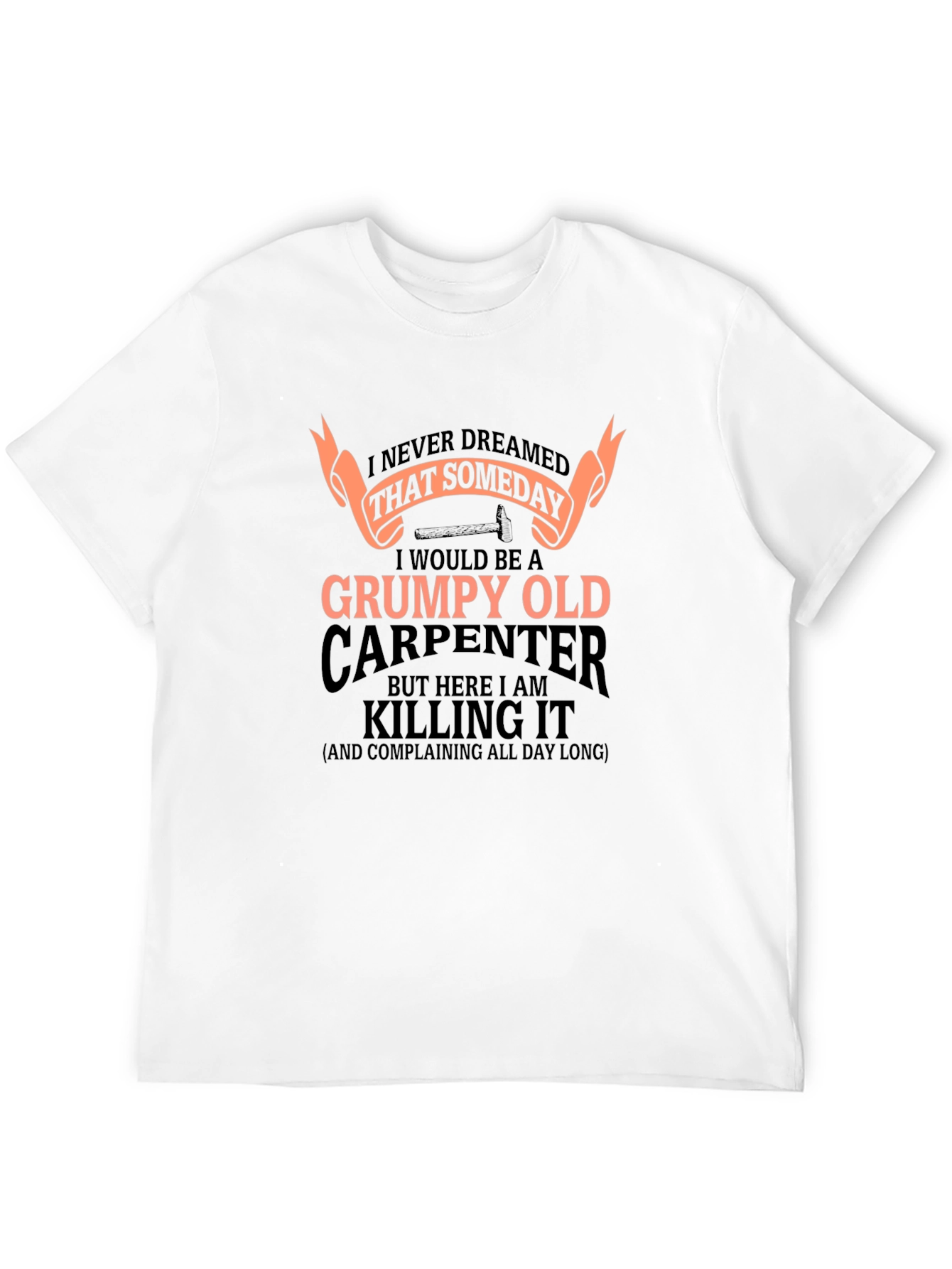 Black Grumpy Old Carpenter T-Shirt - Funny Novelty Tee view 12