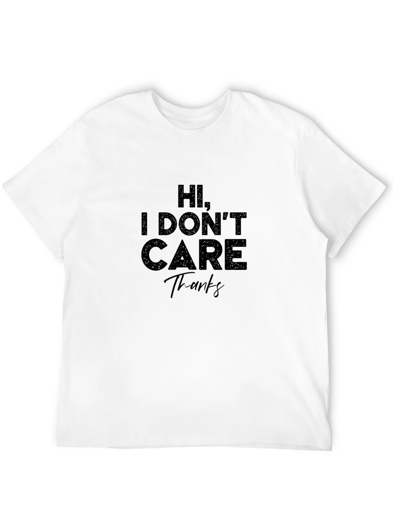 Black I Don't Care Graphic Tee view 12