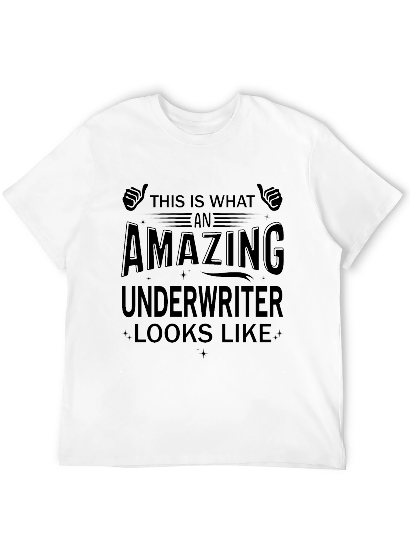 Black Amazing Underwriter T-Shirt - Novelty Gift Tee view 12