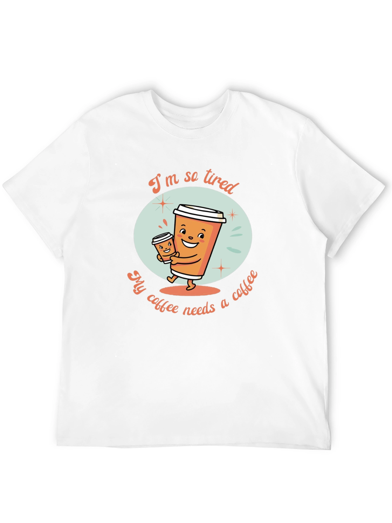 Black Funny Coffee Lover T-Shirt - I'm So Tired Design view 12