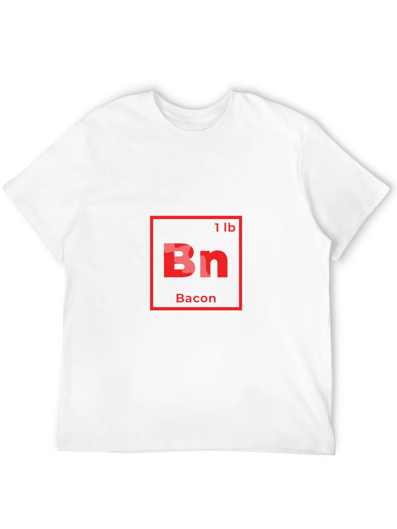 Black Bacon Periodic Table Style Men's Black T-Shirt view 12