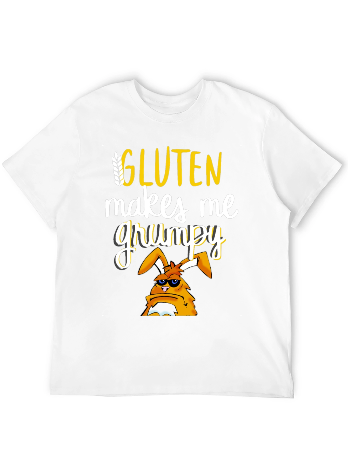 Black Gluten Makes Me Grumpy T-Shirt view 12