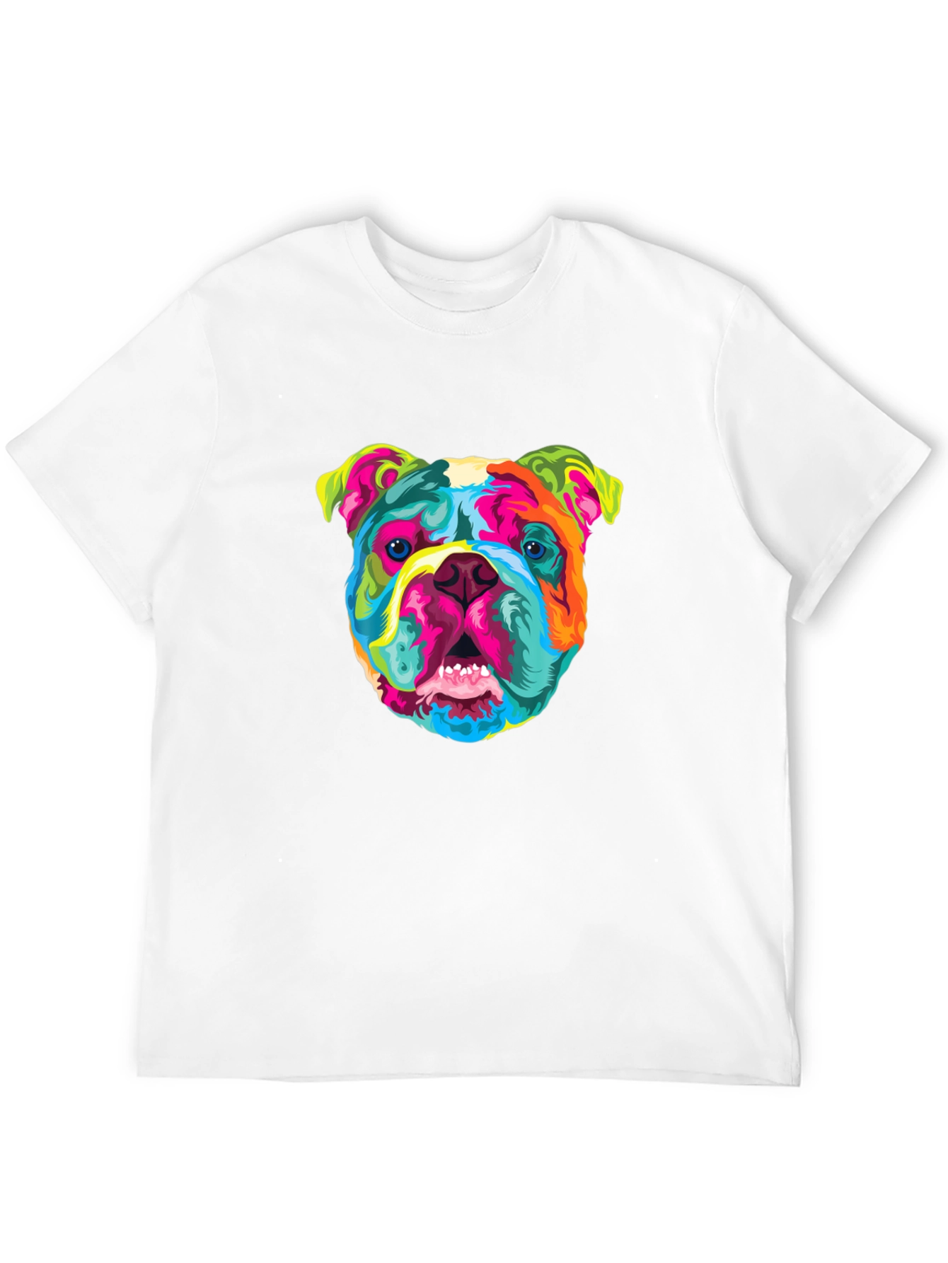 Black Vibrant Bulldog Graphic Tee - Cool Dog Lover's T-Shirt view 12