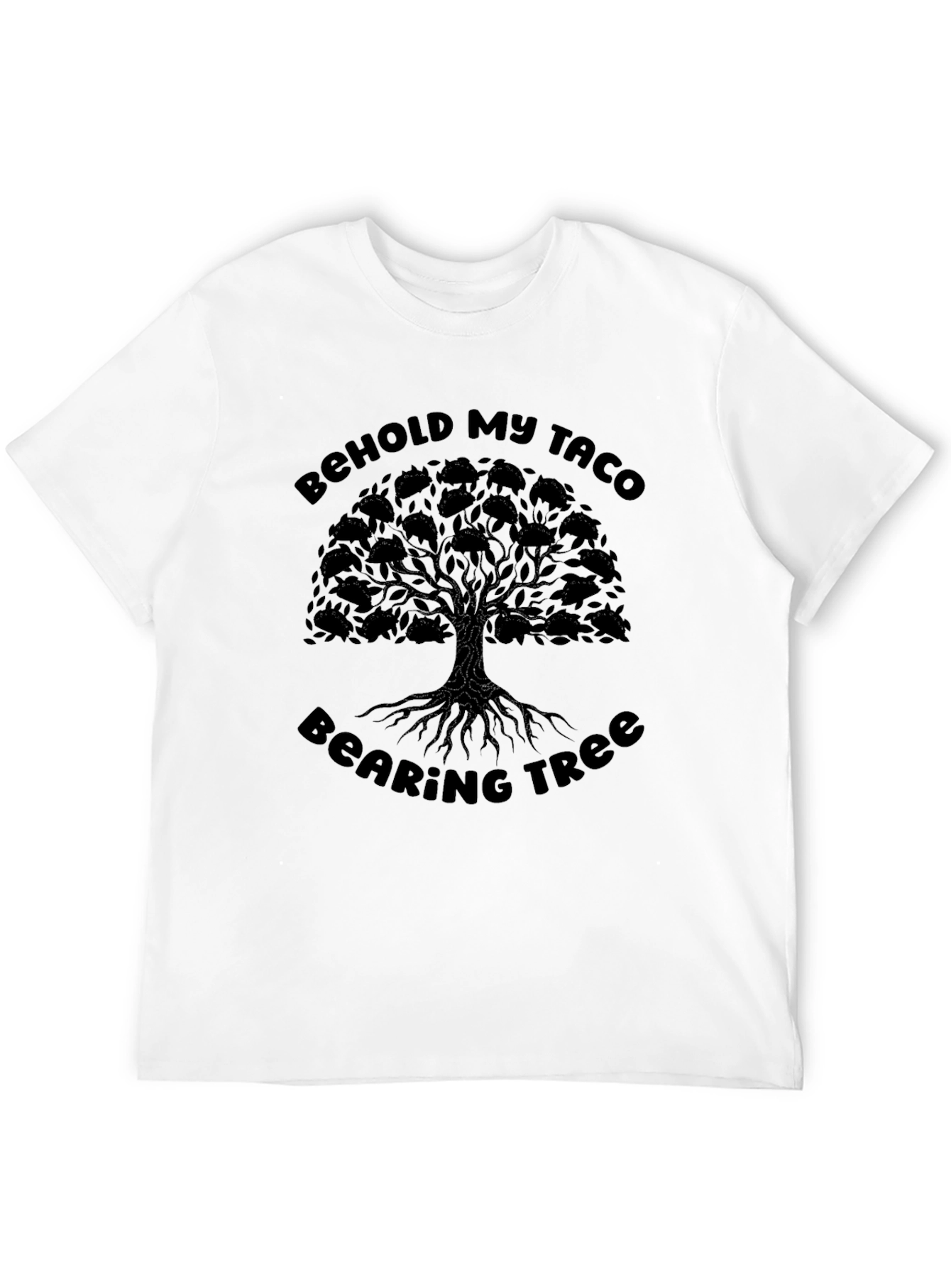 Black Taco Tree Graphic Tee - Behold My Taco Bearing Tree view 12