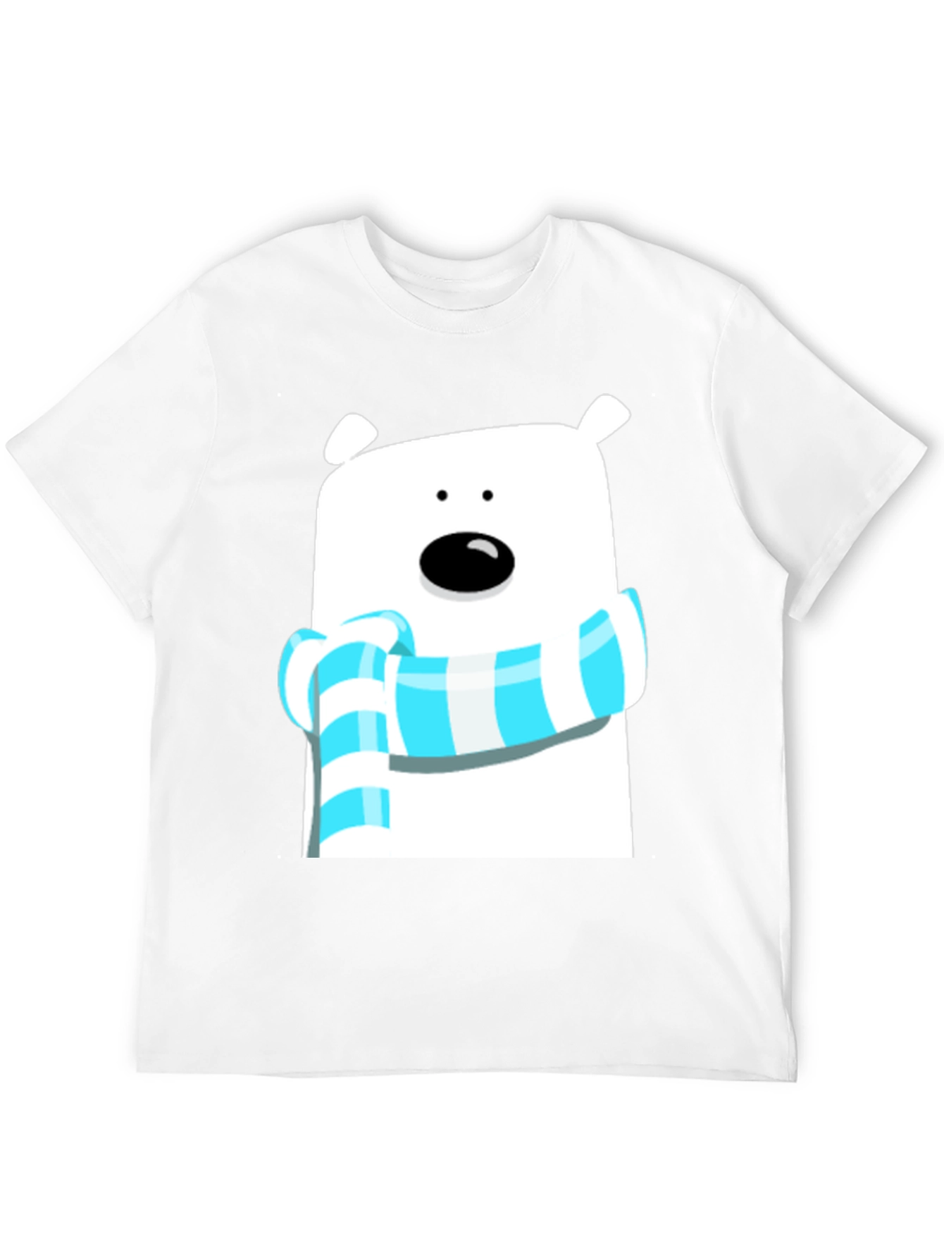 Black Bear Scarf Graphic Tee - Cute Black T-Shirt view 12