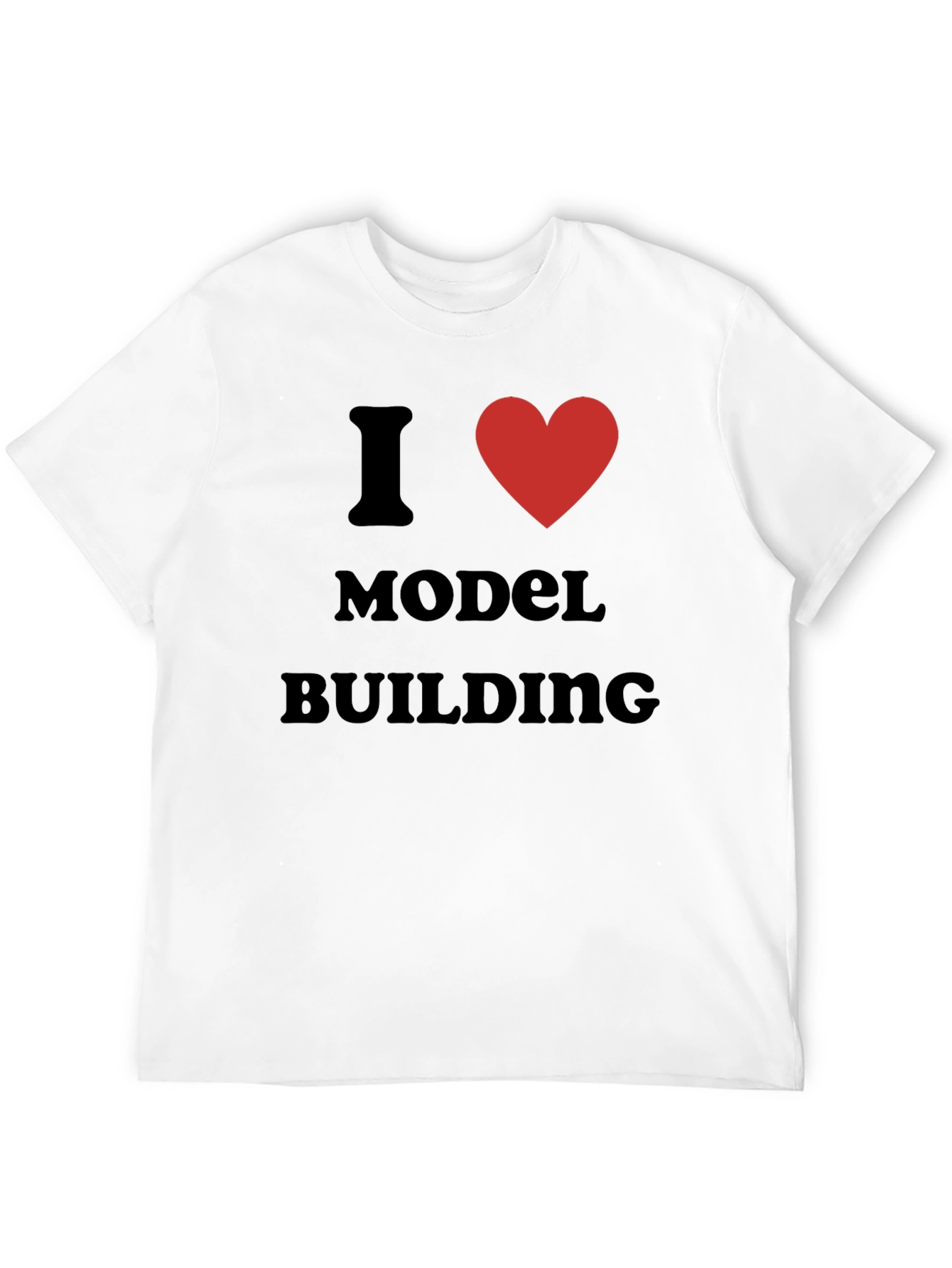 Black I Love Model Building Black T-Shirt view 12