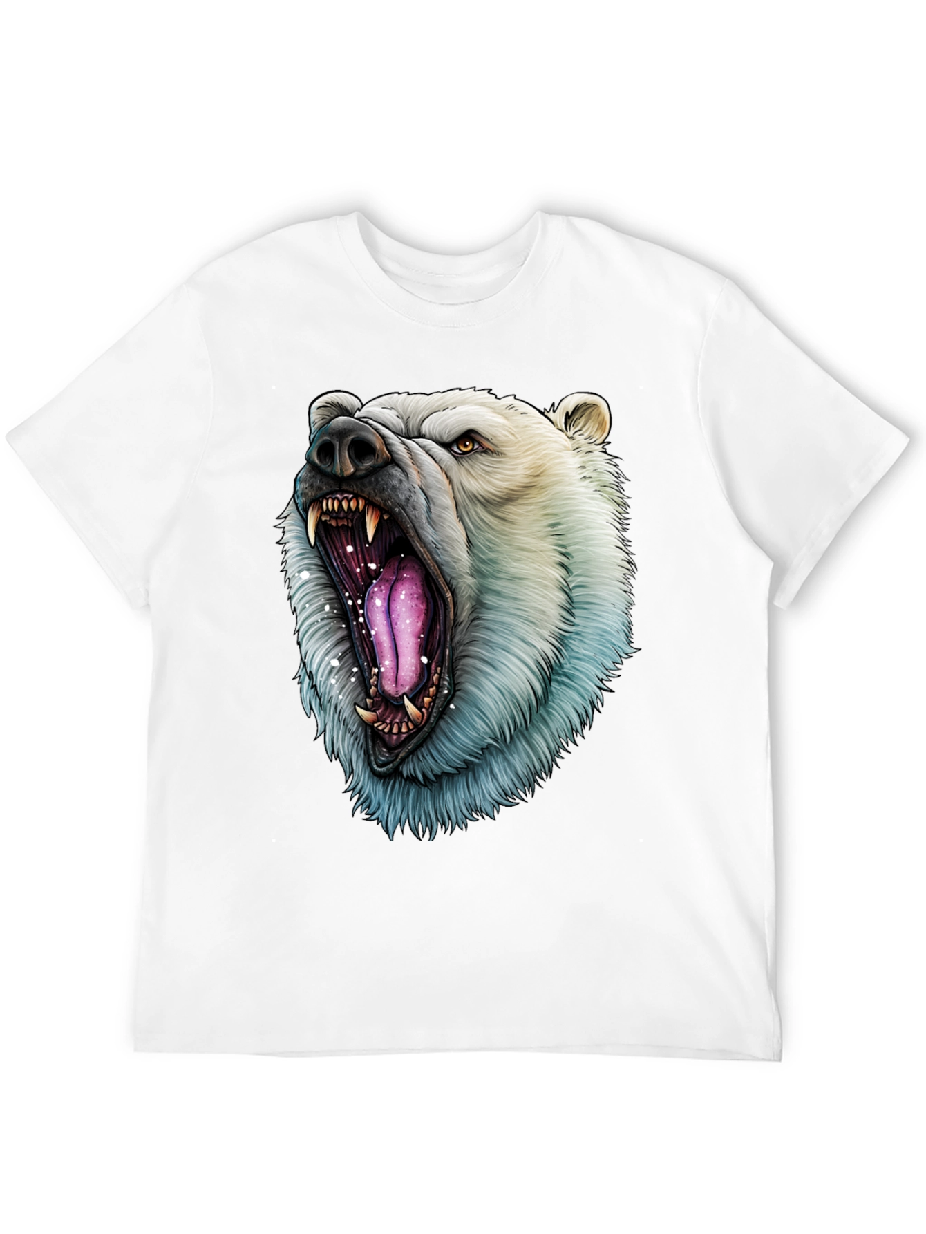 Black Polar Bear Graphic Tee - Roaring Wild Style view 12