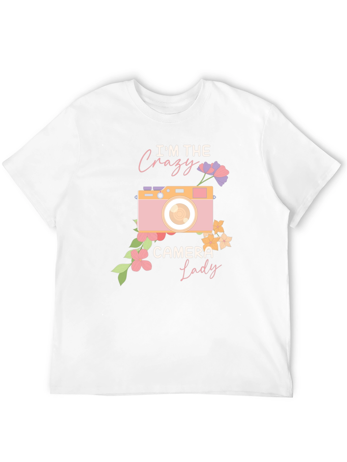 Black Crazy Camera Lady Graphic Tee view 12