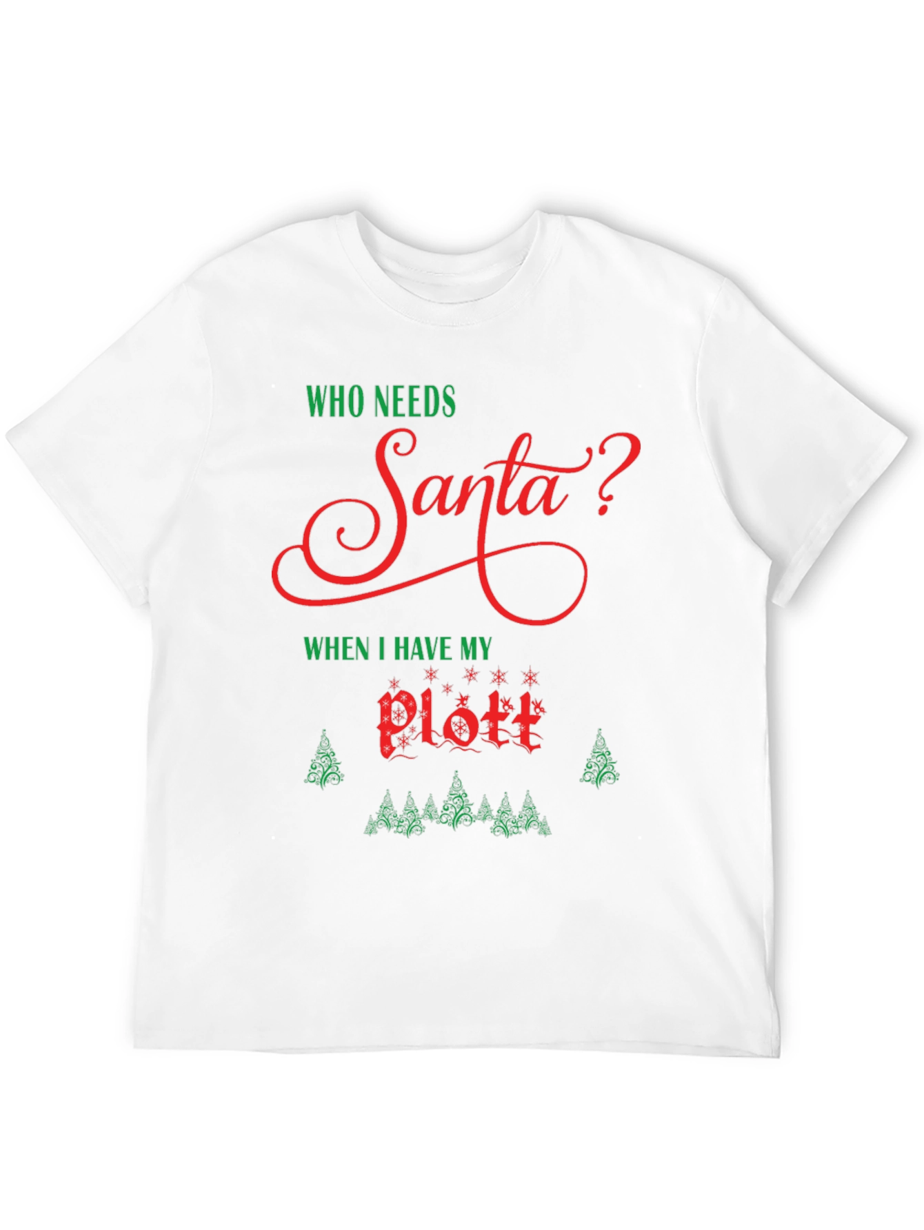 Black Who Needs Santa? 'Plott' T-Shirt view 12