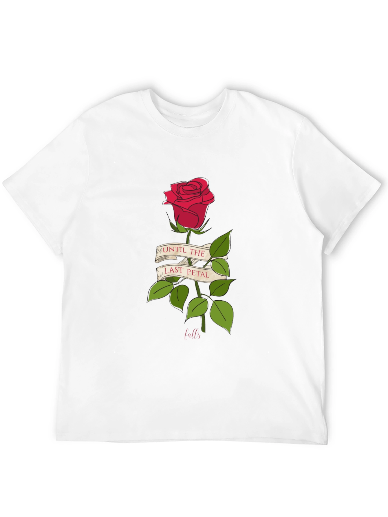 Black Until Last Petal Falls Rose Graphic Tee view 12