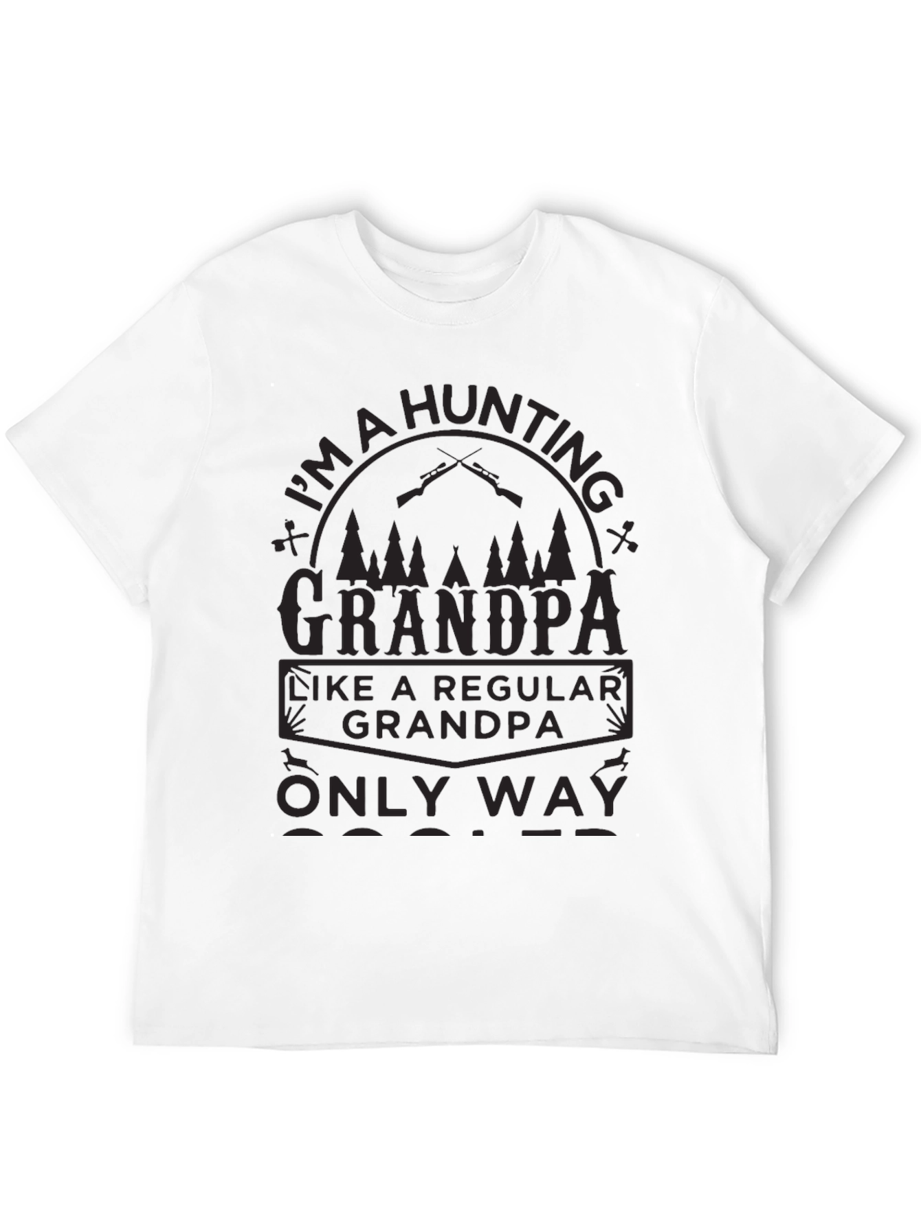 Black Hunting Grandpa T-Shirt view 12