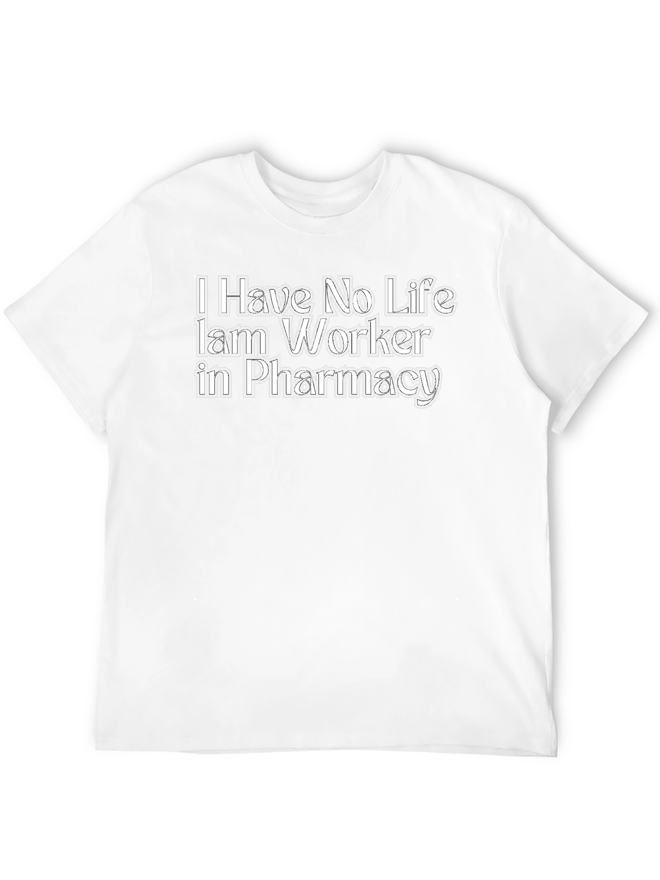 Black Pharmacy Worker T-Shirt Funny No Life Job Tee view 12