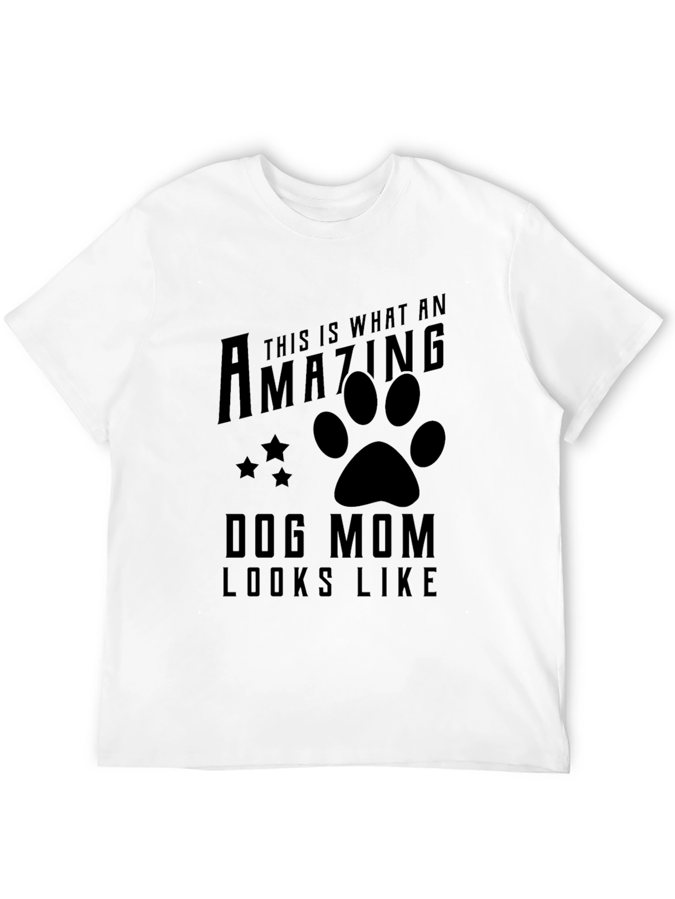 Black Amazing Dog Mom T-Shirt - Black Graphic Tee view 12