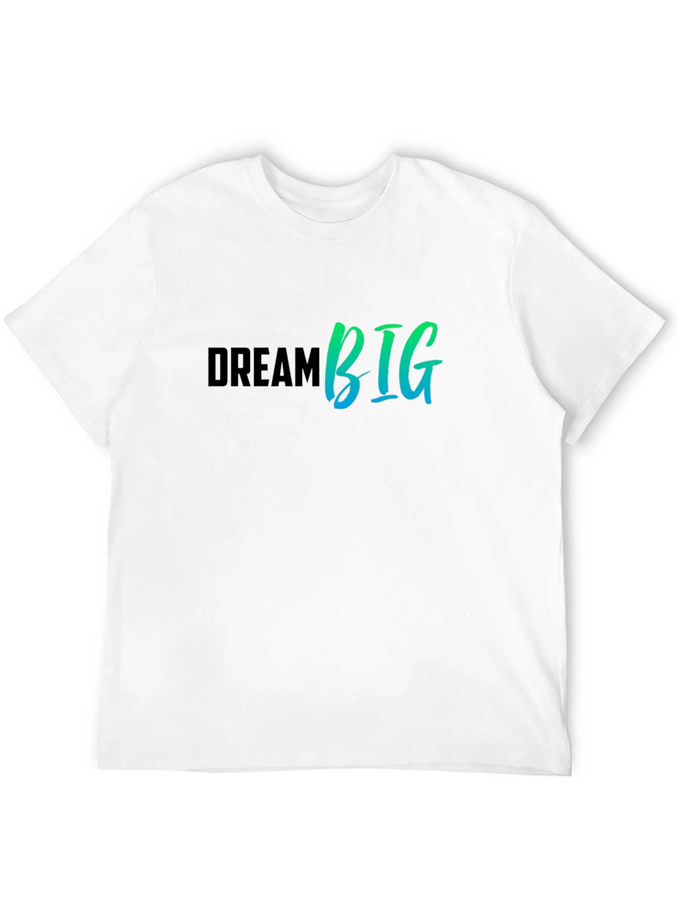Black Dream Big Graphic Tee - Black Cotton T-Shirt view 12