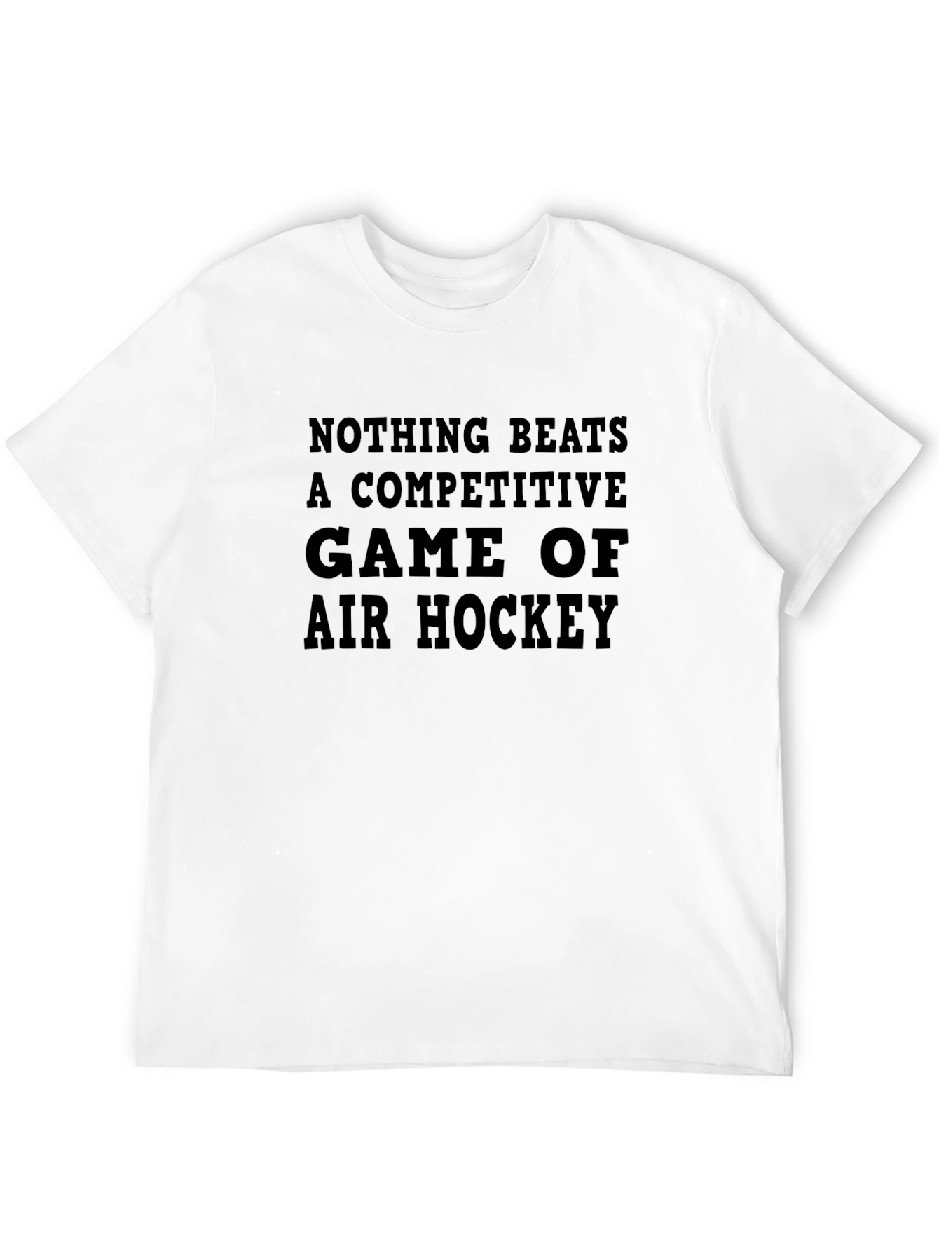 Black Air Hockey Fan T-Shirt - Competitive Game Tee view 12