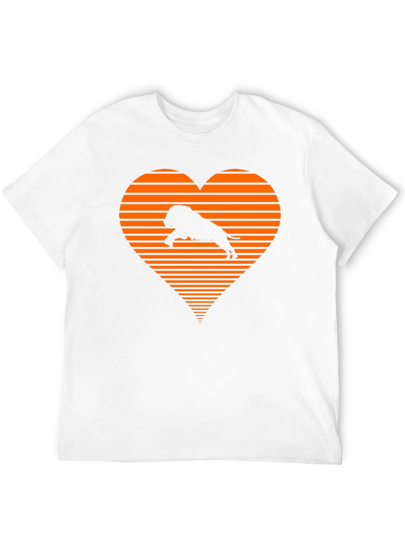 Black Lion Heart Striped Graphic T-Shirt view 12