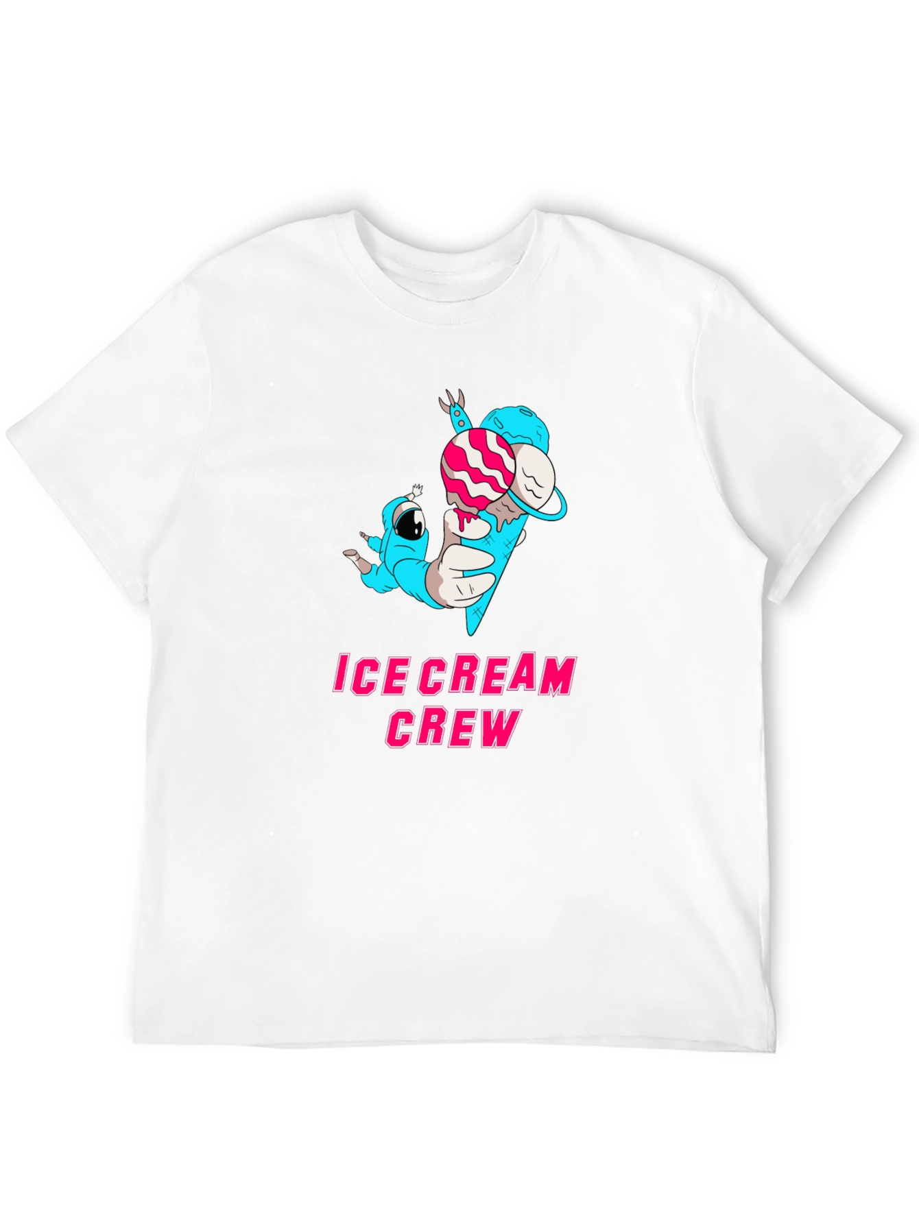 Black Ice Cream Crew Graphic Tee - Black Cotton Blend view 12