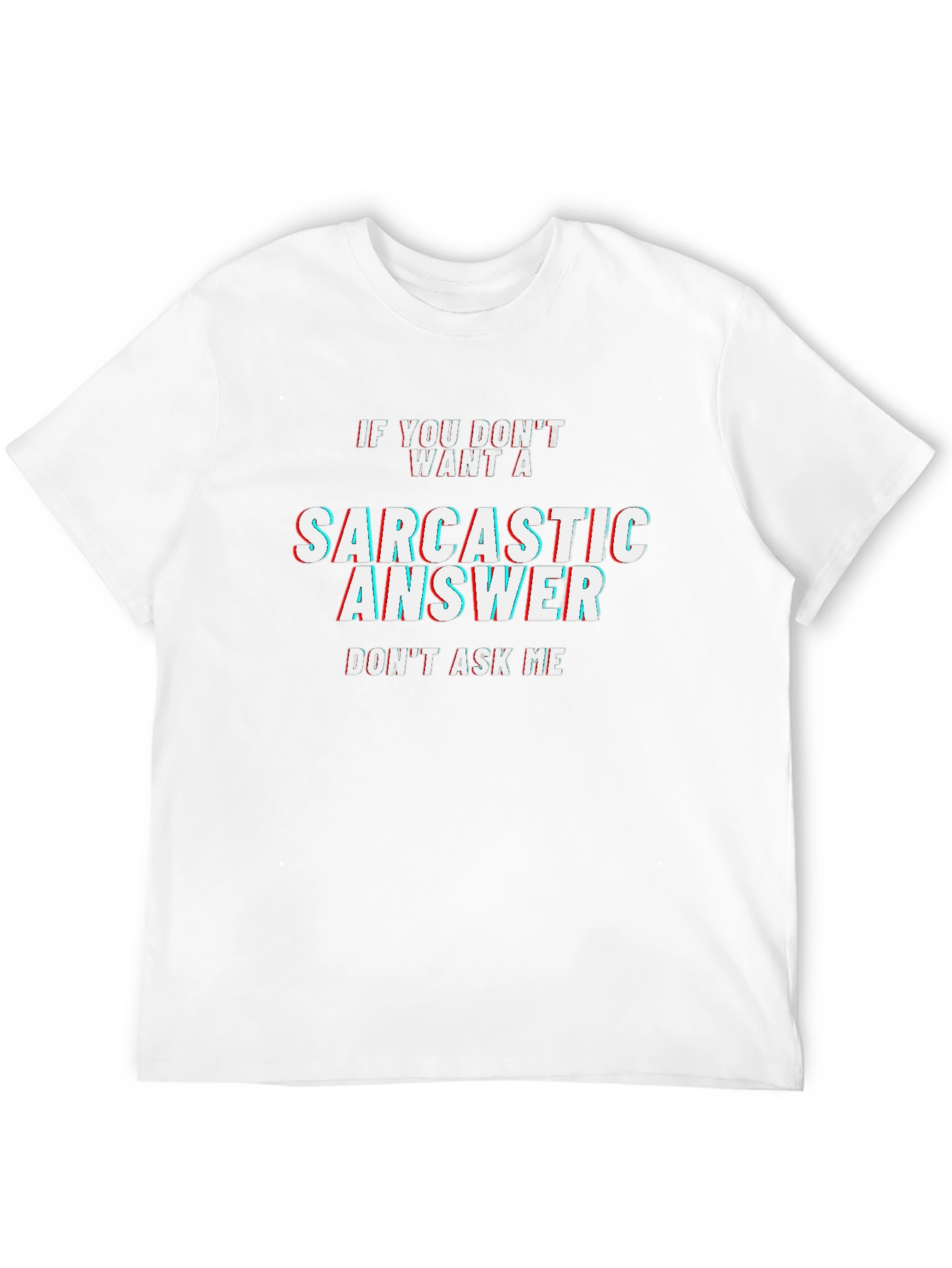 Black Sarcastic Answer Black T-Shirt view 12
