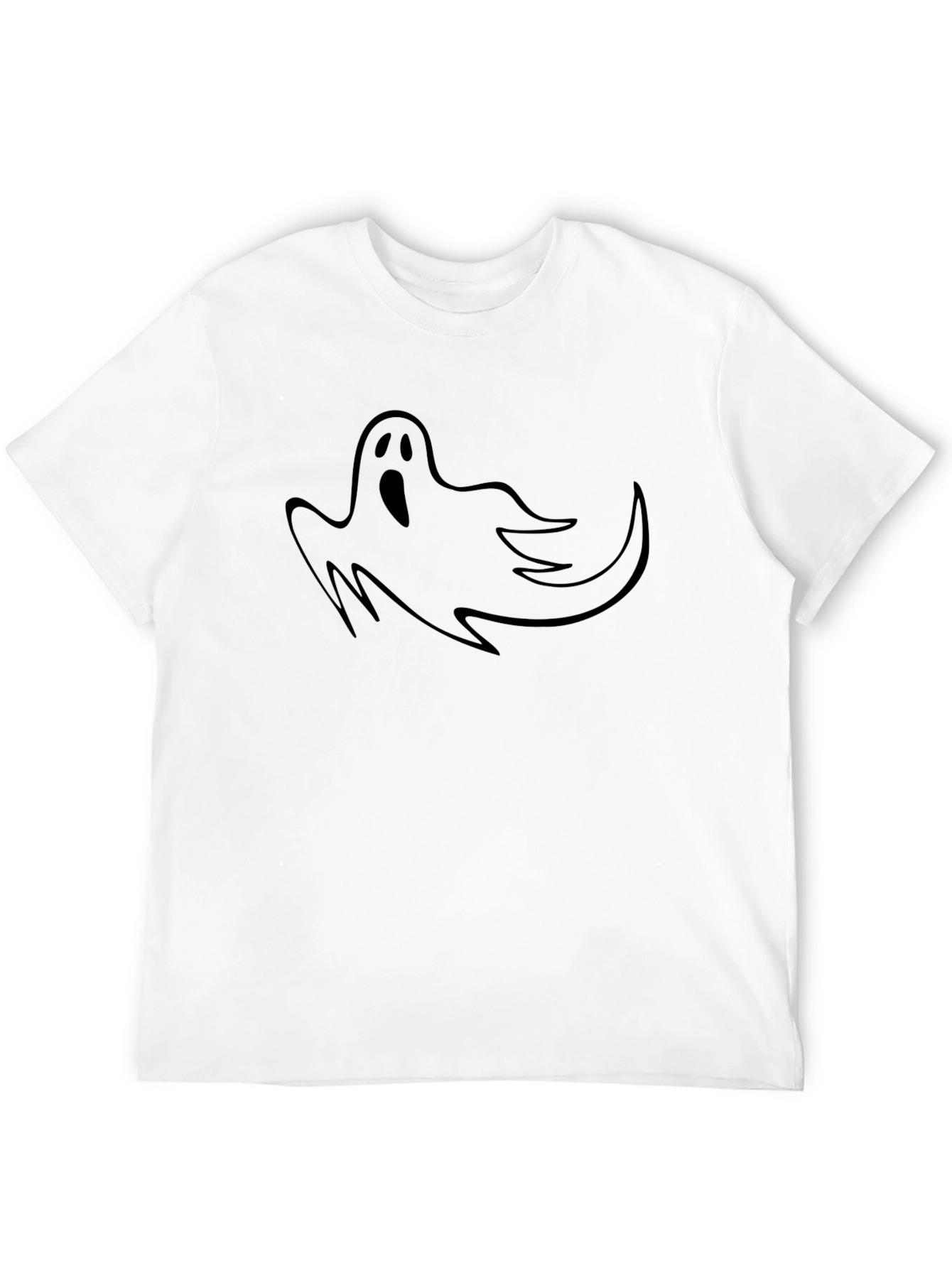 Black Spooky Ghost Graphic T-Shirt - Black view 12