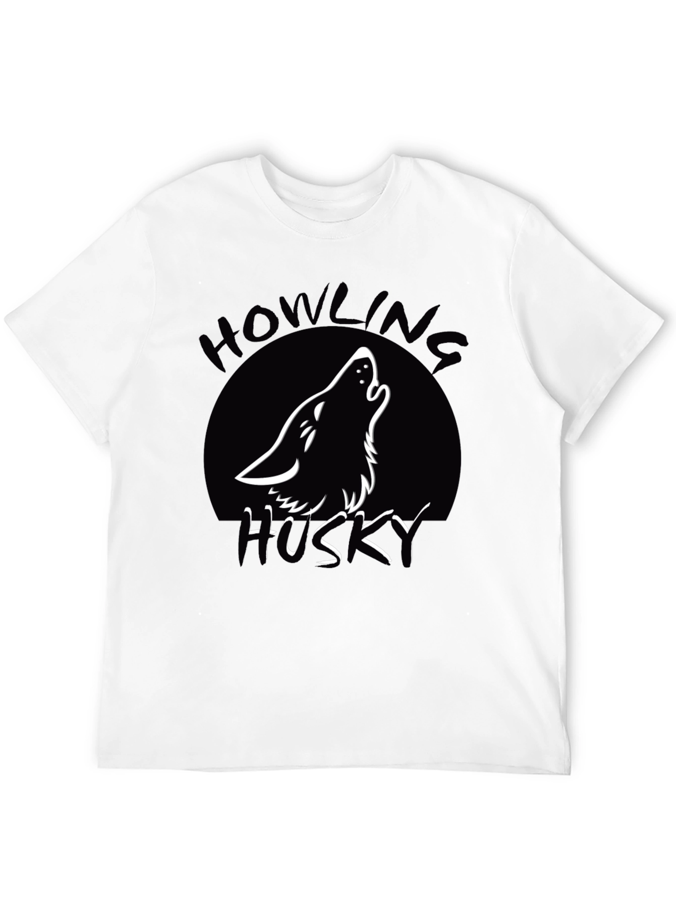 Howling Husky T-Shirt - Black - 12