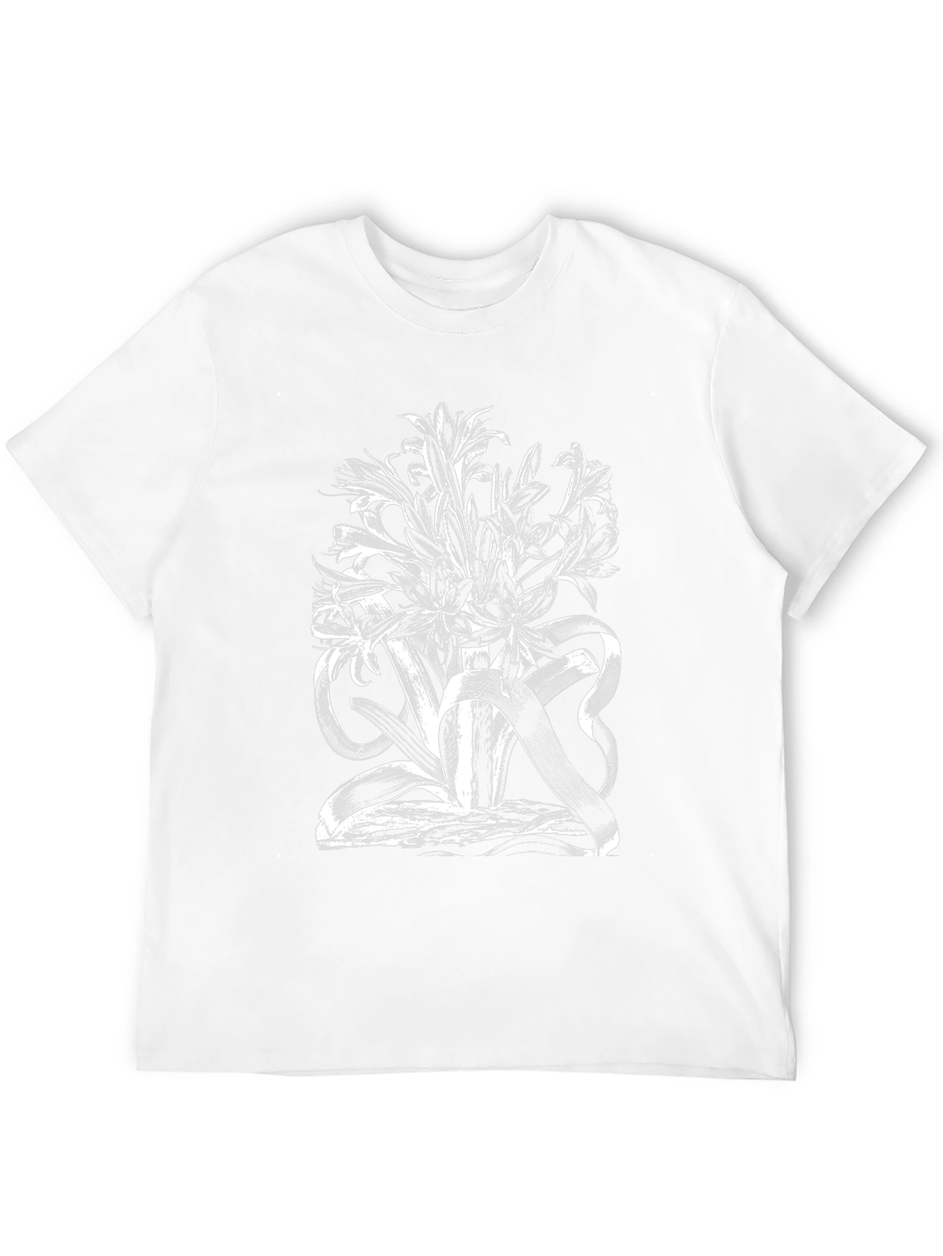 Black Botanical Print T-Shirt view 12