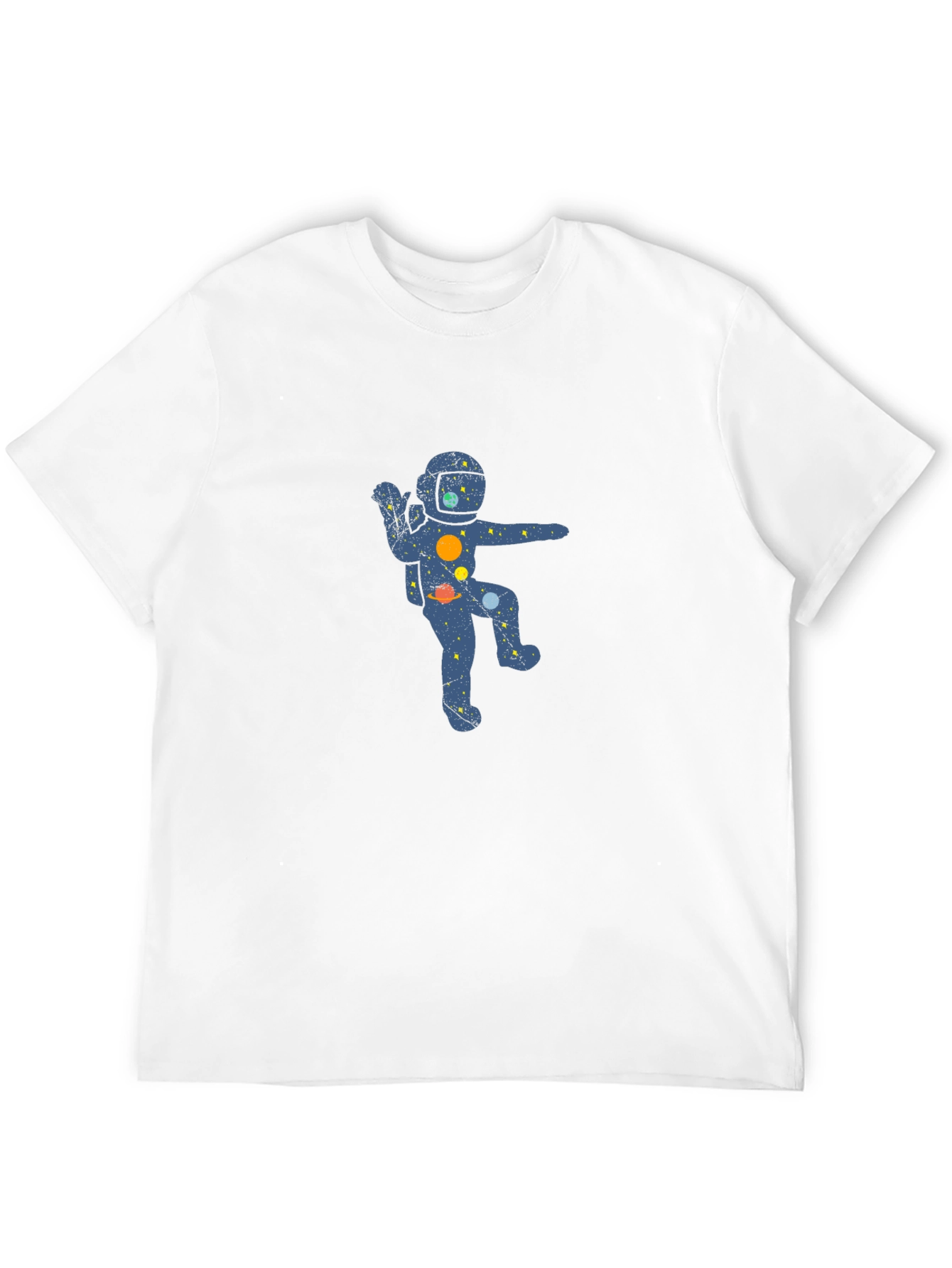 Black Astronaut Space Galaxy Graphic T-Shirt view 12