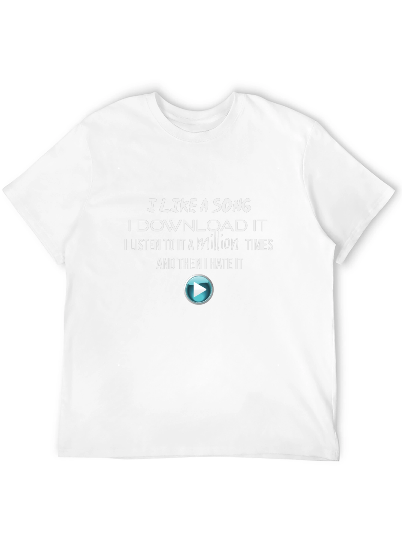 Black Funny 'I Like a Song' Graphic T-Shirt view 12