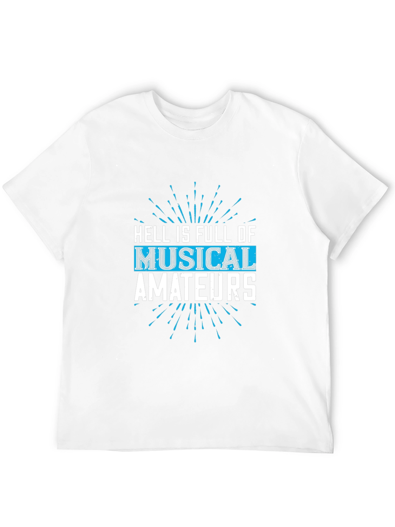 Black Hell is Full of Musical Amateurs T-Shirt - Black view 12