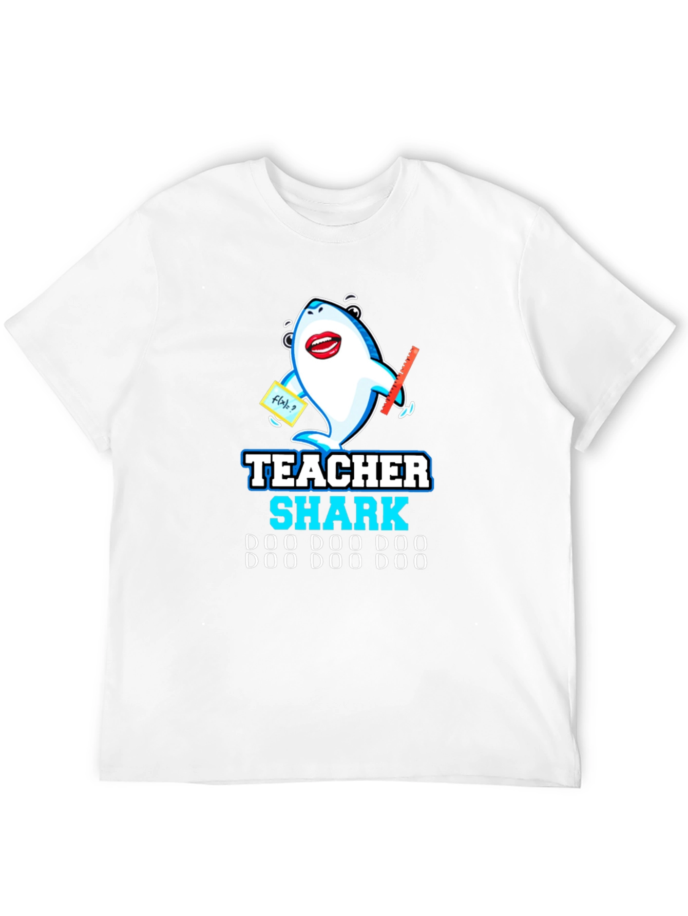 Black Teacher Shark Doo Doo T-Shirt view 12